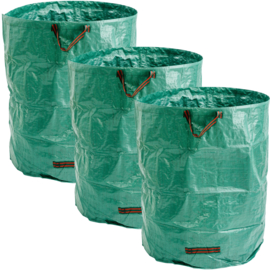 3x Tuintas | tuinzak | afvaltas | afvalzak - 500L | herbruikbaar