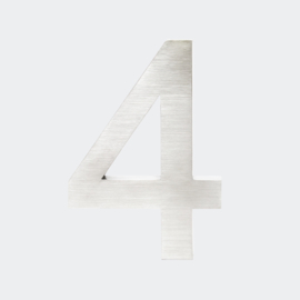 RVS 3D  huisnummer 4 - 20cm / Arial