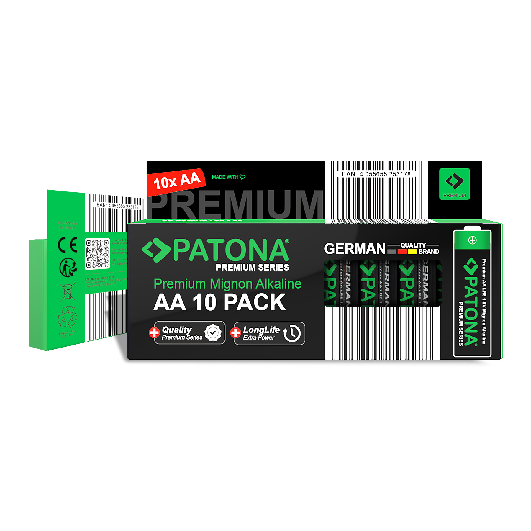 10x Premium Patona batterij AA - mignon LR06 | alkaline