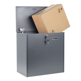Pakket box grijs  - 508 x 315 x 500mm / Pakketbrievenbus wand thuis