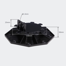 Verstelbare terrasdrager | Kunststof | 30 - 60 mm | laadvermogen 2200 kg