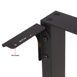 Tafelpoten / frame zwart 60 x 72 cm - gecoat staal