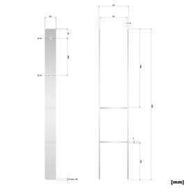 H-anker paaldrager | paalhouder 81 x 600 mm | verzinkt