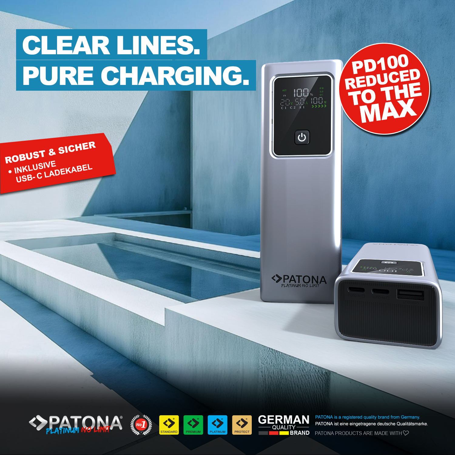 PATONA Platinum Powerbank Luxury One PD100 - 20.000mAh | 100W
