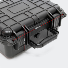 Universele opbergkoffer / hardcase small - zwart - 27x24.6x12.4cm