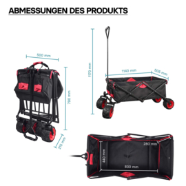 Bolderkar | handkar | opvouwbaar | laadgewicht 80kg