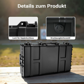 Wapenkoffer | geweerkoffer - 101,8 x 56,3 x 18,9 cm | schuimrubber | wielen