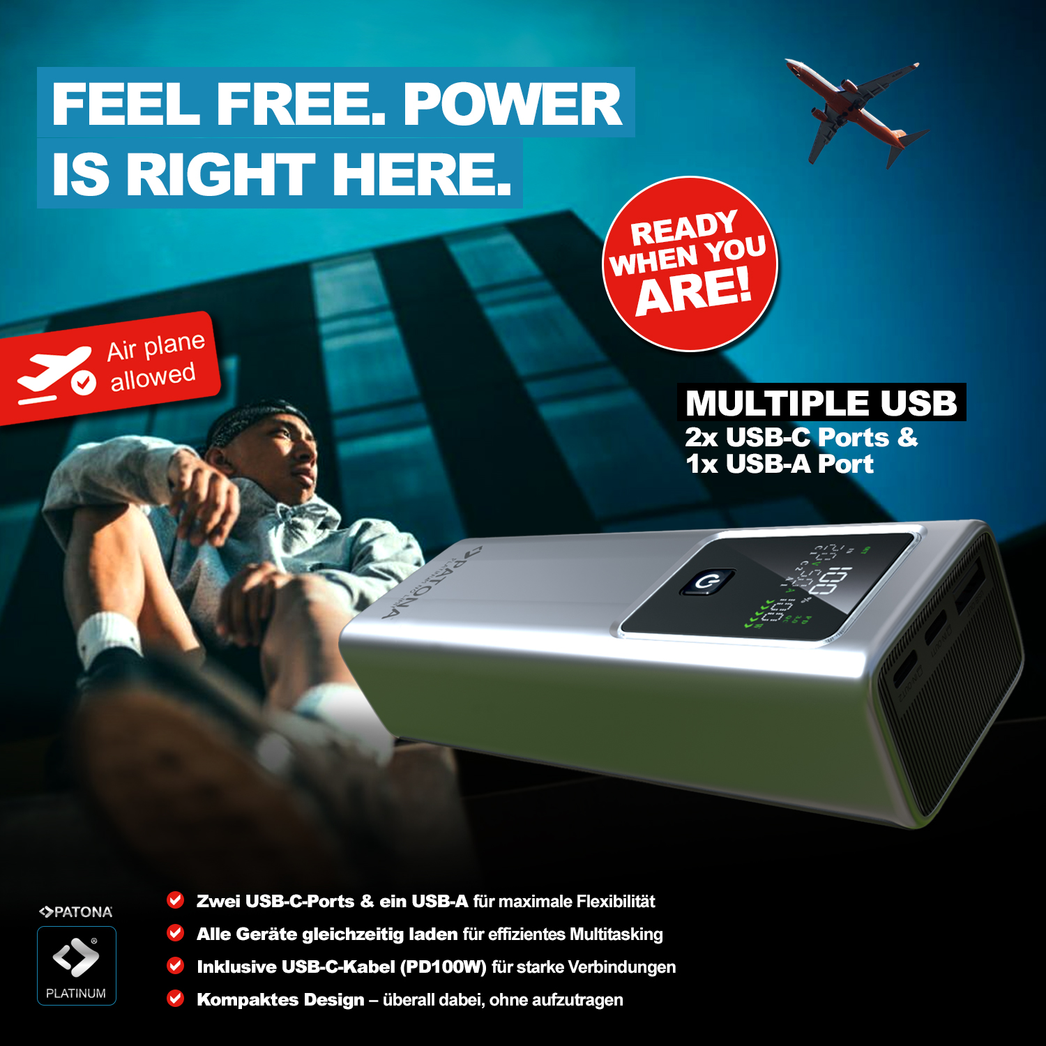 PATONA Platinum Powerbank Luxury One PD100 - 20.000mAh | 100W