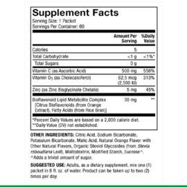 Vitamine C-PAK | Dr Mercola | 60 zakjes vitamine C, D en zink