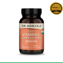 dr Mercola - Organic Vitamine C Acerola Cherry - 166mg - 90 capsules