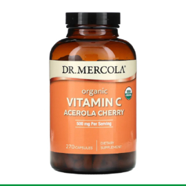 dr Mercola - Organic Vitamine C Acerola Cherry - 166mg - 270 capsules