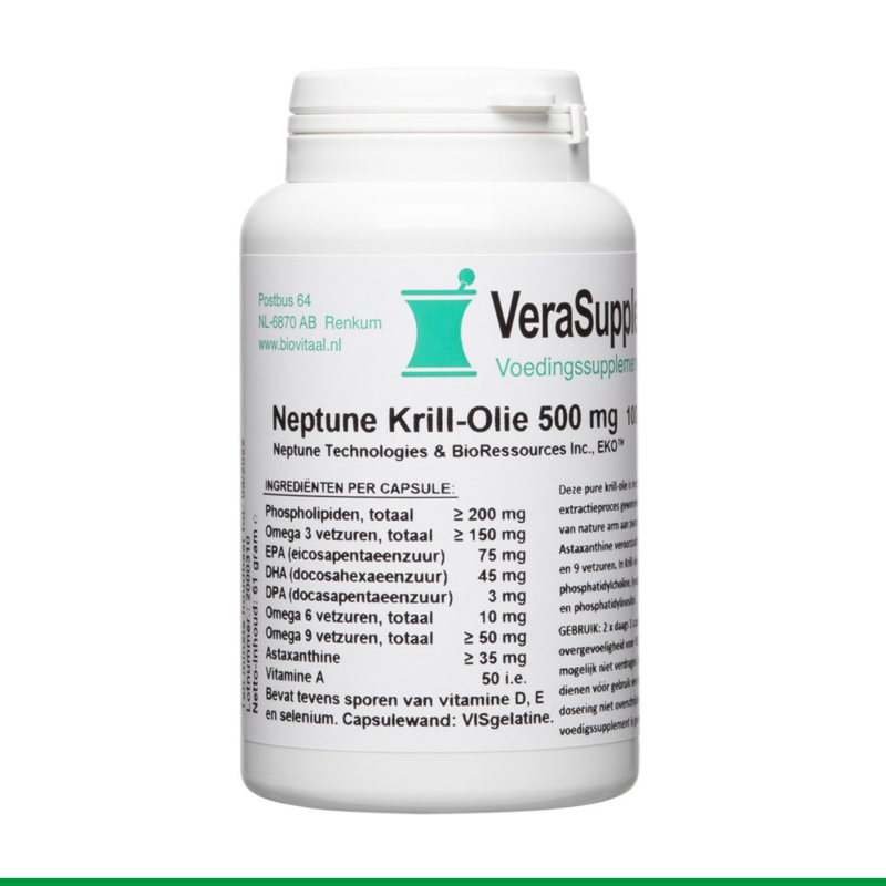 VeraSupplements - Biovitaal - Neptune Krill-olie 500 mg 100 LiCaps