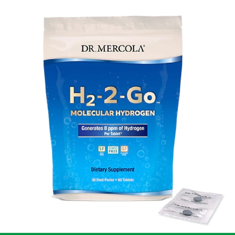 dr Mercola - H2 Molecular Hydrogen - H2-2-Go - 60 tabletten apart verpakt