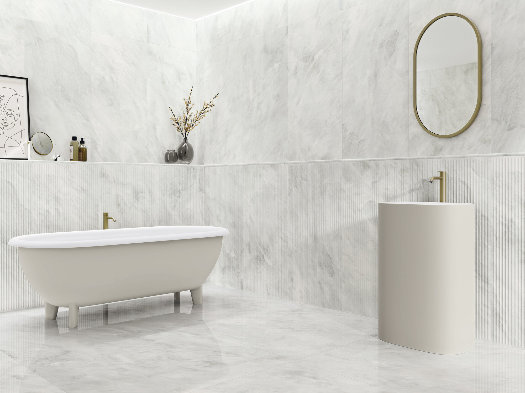 alexandria white mat 120 x 120