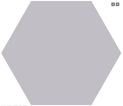 Hexagon Monocolores Perla  22,5x25,9cm
