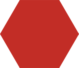 Basis Red Hexagon 22x25cm