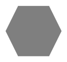 Hexagon Monocolores Gris 22,5x25,9cm