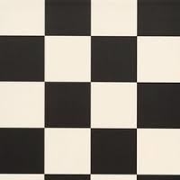 dambord tegels ; zwart met wit