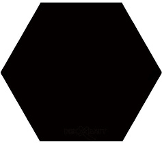 Hexagon Monocolores Black 22,5x25,9cm