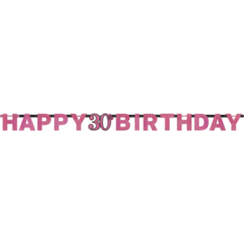 Letterslinger Sparkling Pink 30 jaar