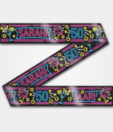 Afzetlint Sarah 50 jaar Neon