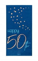 Servetten Happy 50th elegant true blue