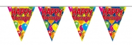Vlaggenlijn, Slinger Balloons Happy Birthday 10Mtr