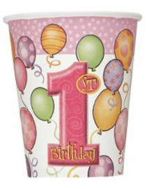 Beker a8 1st Pink Balloons