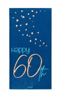 Servetten Happy 60th elegant true blue