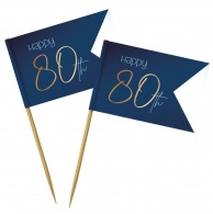 prikkers 80 jaar elegant true blue