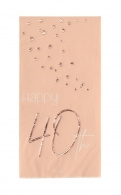 Servetten Happy 40th elegant blush