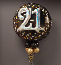 21 sparkling zwart/zilver 91cm