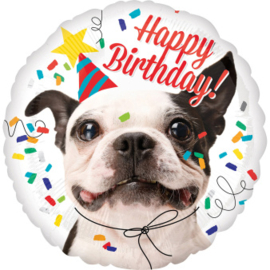 Happy Birthday Dog Round