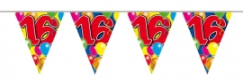 Vlaggenlijn, Slinger Balloons 16 Jaar /10Mtr