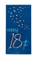 Servetten Happy 18th elegant true blue