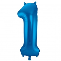 Cijfer 1 Blauw 86 cm