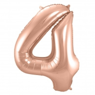 Cijfer 4 Rose-Goud 86cm