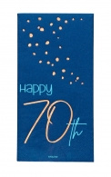 Servetten Happy 70th elegant true blue