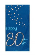 Servetten Happy 80th elegant true blue