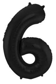 Cijfer 6  Zwart 86cm