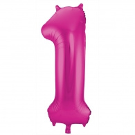 Cijfer 1  Magenta  86cm