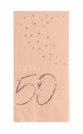 Servetten Happy 50th elegant blush