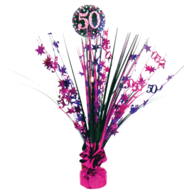 Tafelstuk Sparkling Pink 50 jaar