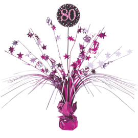 Tafelstuk Sparkling Pink 80 jaar