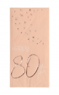 Servetten Happy 80th elegant blush
