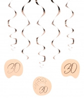 Hangdecoratie Elegant Blush 30 jaar 5 stuks