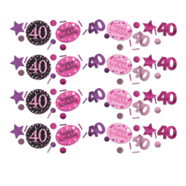 Confetti 40 jaar Sparkling Pink