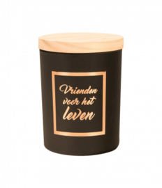 Geurkaars rose/black - vrienden