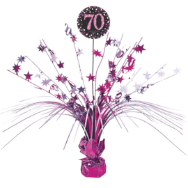 Tafelstuk Sparkling Pink 70 jaar