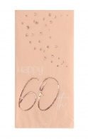 Servetten Happy 60th elegant blush